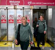 31 May 2025; Republic of Ireland's Denise O’Sullivan on the team's arrival at Cork International Airport ahead of their UEFA Women's Nations League match against Slovenia at Páirc Uí Chaoimh in Cork on Tuesday. Photo by Stephen McCarthy/Sportsfile