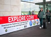 31 May 2025; Republic of Ireland's Anna Patten on the team's arrival at Cork International Airport ahead of their UEFA Women's Nations League match against Slovenia at Páirc Uí Chaoimh in Cork on Tuesday. Photo by Stephen McCarthy/Sportsfile