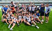 31 May 2025; The New York team celebrate after their side's victory in the Lory Meagher Cup final match between Cavan and New York at Croke Park in Dublin. Photo by Stephen Marken/Sportsfile