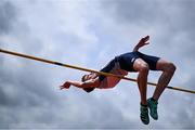 31 May 2025; Darragh Kelly of Clarin College Athenry, Galway, competes in the Senior Boys High Jump during the 123.ie All-Ireland Schools Track and Field Championships at Tullamore Harriers Athletics Club in Offaly. Photo by Shauna Clinton/Sportsfile