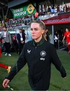 30 May 2025; Jessie Stapleton of Republic of Ireland walks onto the pitch before the UEFA Women's Nations League, League B match between Türkiye and Republic of Ireland at Esenler Stadium in Istanbul, Türkiye. Photo by Stephen McCarthy/Sportsfile