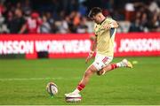 31 May 2025; Conor Murray of Munster warms up before the United Rugby Championship quarter-final match between Hollywoodbets Sharks and Munster at Kings Park Stadium in Durban, South Africa. Photo by Shaun Roy/Sportsfile