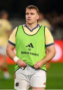 31 May 2025; Rory Scannell of Munster warms before during the United Rugby Championship quarter-final match between Hollywoodbets Sharks and Munster at Kings Park Stadium in Durban, South Africa. Photo by Shaun Roy/Sportsfile
