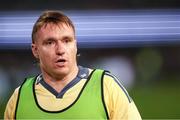 31 May 2025; Rory Scannell of Munster warms up before the United Rugby Championship quarter-final match between Hollywoodbets Sharks and Munster at Kings Park Stadium in Durban, South Africa. Photo by Shaun Roy/Sportsfile