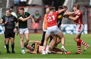 31 May 2025; Players from both sides tussle at half time during the GAA Football All-Ireland Senior Championship Round 2 match between Cork and Kerry at SuperValu Páirc Uí Chaoimh in Cork. Photo by David Fitzgerald/Sportsfile