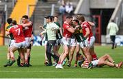 31 May 2025; Players from both sides tussle at half time during the GAA Football All-Ireland Senior Championship Round 2 match between Cork and Kerry at SuperValu Páirc Uí Chaoimh in Cork. Photo by David Fitzgerald/Sportsfile