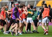 31 May 2025; Players from both sides tussle at half time during the GAA Football All-Ireland Senior Championship Round 2 match between Cork and Kerry at SuperValu Páirc Uí Chaoimh in Cork. Photo by David Fitzgerald/Sportsfile
