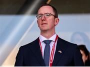 30 May 2025; FAI chief executive officer David Courell before the UEFA Women's Nations League, League B match between Türkiye and Republic of Ireland at Esenler Stadium in Istanbul, Türkiye. Photo by Stephen McCarthy/Sportsfile