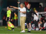 30 May 2025; Republic of Ireland head coach Carla Ward and assistant head coach Alan Mahonduring the UEFA Women's Nations League, League B match between Türkiye and Republic of Ireland at Esenler Stadium in Istanbul, Türkiye. Photo by Stephen McCarthy/Sportsfile