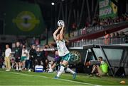 30 May 2025; Megan Campbell of Republic of Ireland takes a throw-in during the UEFA Women's Nations League, League B match between Türkiye and Republic of Ireland at Esenler Stadium in Istanbul, Türkiye. Photo by Stephen McCarthy/Sportsfile