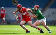 31 May 2025; Patrick Turner of Derry in action against Jack Morrissey of London during the Christy Ring Cup final match between Derry and London at Croke Park in Dublin. Photo by Stephen Marken/Sportsfile