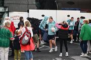 31 May 2025; Ryan O'Donoghue of Mayo, centre, arrives for the GAA Football All-Ireland Senior Championship Round 2 match between Tyrone and Mayo at O'Neills Healy Park in Omagh, Tyrone. Photo by Piaras Ó Mídheach/Sportsfile