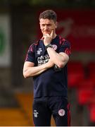 30 May 2025; Shelbourne physiotherapist Rory Byrne before the SSE Airtricity Men's Premier Division match between Cork City and Shelbourne at Turner's Cross in Cork. Photo by Michael P Ryan/Sportsfile