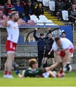 31 May 2025; Acting Mayo manager Stephen Rochford during the GAA Football All-Ireland Senior Championship Round 2 match between Tyrone and Mayo at O'Neills Healy Park in Omagh, Tyrone. Photo by Piaras Ó Mídheach/Sportsfile