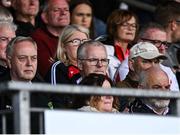 31 May 2025; Mayo GAA Chairman Séamus Tuohy, centre, in attendance at the GAA Football All-Ireland Senior Championship Round 2 match between Tyrone and Mayo at O'Neills Healy Park in Omagh, Tyrone. Photo by Piaras Ó Mídheach/Sportsfile