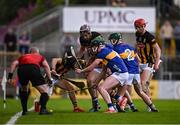 31 May 2025; Line umpire Colm McDonald watches intencely as watches intencelylayers from Kilkenny and Tipperary vie for possession during the oneills.com GAA Hurling All-Ireland U20 Championship final match between Kilkenny and Tipperary at UPMC Nowlan Park in Kilkenny. Photo by Ray McManus/Sportsfile
