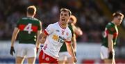 31 May 2025; Darragh Canavan of Tyrone celebrates scoring his side's first goal during the GAA Football All-Ireland Senior Championship Round 2 match between Tyrone and Mayo at O'Neills Healy Park in Omagh, Tyrone. Photo by Piaras Ó Mídheach/Sportsfile