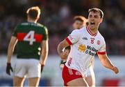 31 May 2025; Darragh Canavan of Tyrone celebrates scoring his side's first goal during the GAA Football All-Ireland Senior Championship Round 2 match between Tyrone and Mayo at O'Neills Healy Park in Omagh, Tyrone. Photo by Piaras Ó Mídheach/Sportsfile