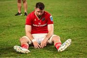 31 May 2025; Tom Ahern of Munster reacts after Hollywoodbets Sharks beat Munster in the kick off to qualify for the semi-finals during the United Rugby Championship quarter-final match between Hollywoodbets Sharks and Munster at Kings Park Stadium in Durban, South Africa. Photo by Shaun Roy/Sportsfile