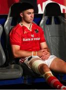 31 May 2025; Jack Crowley of Munster looks on dejected after Hollywoodbets Sharks beat Munster in a kick-off to qualify for the semi-finals during the United Rugby Championship quarter-final match between Hollywoodbets Sharks and Munster at Kings Park Stadium in Durban, South Africa. Photo by Shaun Roy/Sportsfile