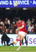 31 May 2025; Conor Murray of Munster successfully converts his kick during the kick-off after the United Rugby Championship quarter-final match between Hollywoodbets Sharks and Munster at Kings Park Stadium in Durban, South Africa ended in a 24-24 draw. Photo by Shaun Roy/Sportsfile