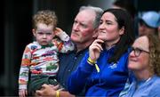 31 May 2025; Leinster legend Hannah O'Connor with family before being introduced to the crowd at half-time in the United Rugby Championship quarter-final match between Leinster and Scarlets at the Aviva Stadium in Dublin. Photo by Brendan Moran/Sportsfile
