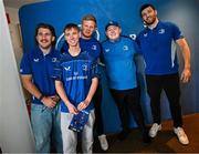 31 May 2025; Leinster players John McKee, Paddy McCarthy and James Culhane with supporters in Autograph Alley before the United Rugby Championship quarter-final match between Leinster and Scarlets at the Aviva Stadium in Dublin. Photo by Seb Daly/Sportsfile