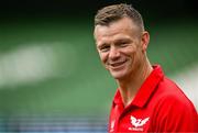 31 May 2025; Scarlets head coach Dwayne Peel before the United Rugby Championship quarter-final match between Leinster and Scarlets at the Aviva Stadium in Dublin. Photo by Brendan Moran/Sportsfile