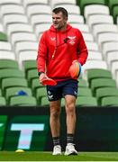 31 May 2025; Scarlets defence coach Jared Payne before the United Rugby Championship quarter-final match between Leinster and Scarlets at the Aviva Stadium in Dublin. Photo by Brendan Moran/Sportsfile