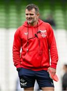 31 May 2025; Scarlets defence coach Jared Payne before the United Rugby Championship quarter-final match between Leinster and Scarlets at the Aviva Stadium in Dublin. Photo by Brendan Moran/Sportsfile