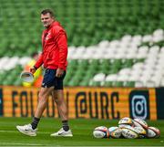 31 May 2025; Scarlets defence coach Jared Payne before the United Rugby Championship quarter-final match between Leinster and Scarlets at the Aviva Stadium in Dublin. Photo by Brendan Moran/Sportsfile