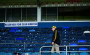 1 June 2025; A Donegal supporter takes his seat in the main stand before the GAA Football All-Ireland Senior Championship Round 2 match between Cavan and Donegal at Kingspan Breffni in Cavan. Photo by Brendan Moran/Sportsfile