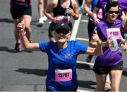 1 June 2025; Participants during the 2025 Vhi Women’s Mini Marathon. More than 28,500 women from all over the country took to the streets of Dublin to run, walk and jog the 10km route, raising much needed funds for hundreds of charities. For further information please log on to www.vhiwomensminimarathon.ie Photo by David Fitzgerald/Sportsfile Photo by David Fitzgerald/Sportsfile