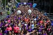 1 June 2025; Participants during the 2025 Vhi Women’s Mini Marathon. More than 28,500 women from all over the country took to the streets of Dublin to run, walk and jog the 10km route, raising much needed funds for hundreds of charities. For further information please log on to www.vhiwomensminimarathon.ie Photo by David Fitzgerald/Sportsfile