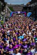 1 June 2025; Participants during the 2025 Vhi Women’s Mini Marathon. More than 28,500 women from all over the country took to the streets of Dublin to run, walk and jog the 10km route, raising much needed funds for hundreds of charities. For further information please log on to www.vhiwomensminimarathon.ie Photo by David Fitzgerald/Sportsfile