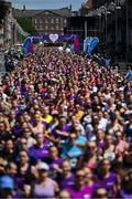1 June 2025; Participants during the 2025 Vhi Women’s Mini Marathon. More than 28,500 women from all over the country took to the streets of Dublin to run, walk and jog the 10km route, raising much needed funds for hundreds of charities. For further information please log on to www.vhiwomensminimarathon.ie Photo by David Fitzgerald/Sportsfile