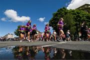1 June 2025; Participants during the 2025 Vhi Women’s Mini Marathon. More than 28,500 women from all over the country took to the streets of Dublin to run, walk and jog the 10km route, raising much needed funds for hundreds of charities. For further information please log on to www.vhiwomensminimarathon.ie Photo by David Fitzgerald/Sportsfile