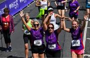 1 June 2025; Participants during the 2025 Vhi Women’s Mini Marathon. More than 28,500 women from all over the country took to the streets of Dublin to run, walk and jog the 10km route, raising much needed funds for hundreds of charities. For further information please log on to www.vhiwomensminimarathon.ie Photo by David Fitzgerald/Sportsfile