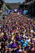 1 June 2025; Participants during the 2025 Vhi Women’s Mini Marathon. More than 28,500 women from all over the country took to the streets of Dublin to run, walk and jog the 10km route, raising much needed funds for hundreds of charities. For further information please log on to www.vhiwomensminimarathon.ie Photo by David Fitzgerald/Sportsfile