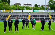 1 June 2025; Donegfal players walk the pitch before the GAA Football All-Ireland Senior Championship Round 2 match between Cavan and Donegal at Kingspan Breffni in Cavan. Photo by Brendan Moran/Sportsfile