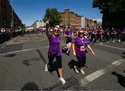 1 June 2025; Participants during the 2025 Vhi Women’s Mini Marathon. More than 28,500 women from all over the country took to the streets of Dublin to run, walk and jog the 10km route, raising much needed funds for hundreds of charities. For further information please log on to www.vhiwomensminimarathon.ie Photo by David Fitzgerald/Sportsfile