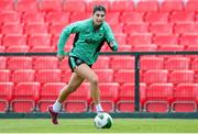1 June 2025; Erin Healy during a Republic of Ireland women's training session at Turner's Cross in Cork. Photo by Stephen McCarthy/Sportsfile