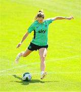 1 June 2025; Kyra Carusa during a Republic of Ireland women's training session at Turner's Cross in Cork. Photo by Stephen McCarthy/Sportsfile