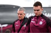 1 June 2025; Galway manager Pádraic Joyce arrives before the GAA Football All-Ireland Senior Championship Round 2 match between Derry and Galway at Celtic Park in Derry. Photo by Piaras Ó Mídheach/Sportsfile