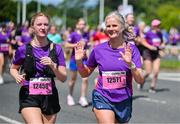 1 June 2025; Participants during the 2025 Vhi Women’s Mini Marathon. More than 28,500 women from all over the country took to the streets of Dublin to run, walk and jog the 10km route, raising much needed funds for hundreds of charities. For further information please log on to www.vhiwomensminimarathon.ie Photo by Stephen Marken/Sportsfile