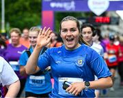 1 June 2025; Participants during the 2025 Vhi Women’s Mini Marathon. More than 28,500 women from all over the country took to the streets of Dublin to run, walk and jog the 10km route, raising much needed funds for hundreds of charities. For further information please log on to www.vhiwomensminimarathon.ie Photo by Seb Daly/Sportsfile