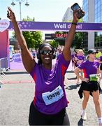 1 June 2025; Vhi Ambassador, Katja Mia after the 2025 Vhi Women’s Mini Marathon. More than 28,500 women from all over the country took to the streets of Dublin to run, walk and jog the 10km route, raising much needed funds for hundreds of charities. For further information please log on to www.vhiwomensminimarathon.ie. Photo by David Fitzgerald/Sportsfile