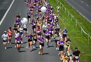 1 June 2025; Participants during the 2025 Vhi Women’s Mini Marathon. More than 28,500 women from all over the country took to the streets of Dublin to run, walk and jog the 10km route, raising much needed funds for hundreds of charities. For further information please log on to www.vhiwomensminimarathon.ie. Photo by Stephen Marken/Sportsfile