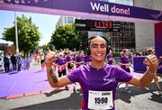 1 June 2025; Emma Flood after the 2025 Vhi Women’s Mini Marathon. More than 28,500 women from all over the country took to the streets of Dublin to run, walk and jog the 10km route, raising much needed funds for hundreds of charities. For further information please log on to www.vhiwomensminimarathon.ie Photo by David Fitzgerald/Sportsfile