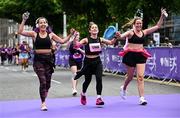 1 June 2025; Participants after the 2025 Vhi Women’s Mini Marathon. More than 28,500 women from all over the country took to the streets of Dublin to run, walk and jog the 10km route, raising much needed funds for hundreds of charities. For further information please log on to www.vhiwomensminimarathon.ie Photo by Seb Daly/Sportsfile
